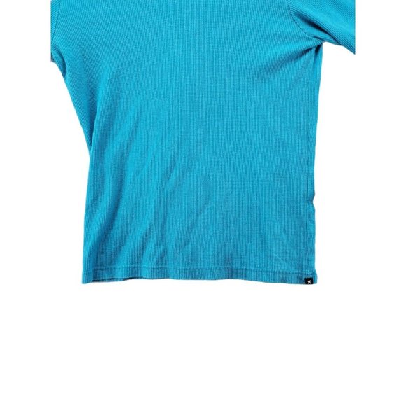 HURLEY Shirt Men's Long Sleeve Thermal Crew Neck Pullover Tee Blue Small - Picture 3 of 6
